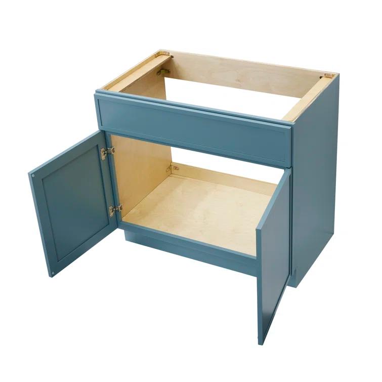 36" W Birch Plywood Freestanding Single Base Storage Cabinet with Soft Close Door