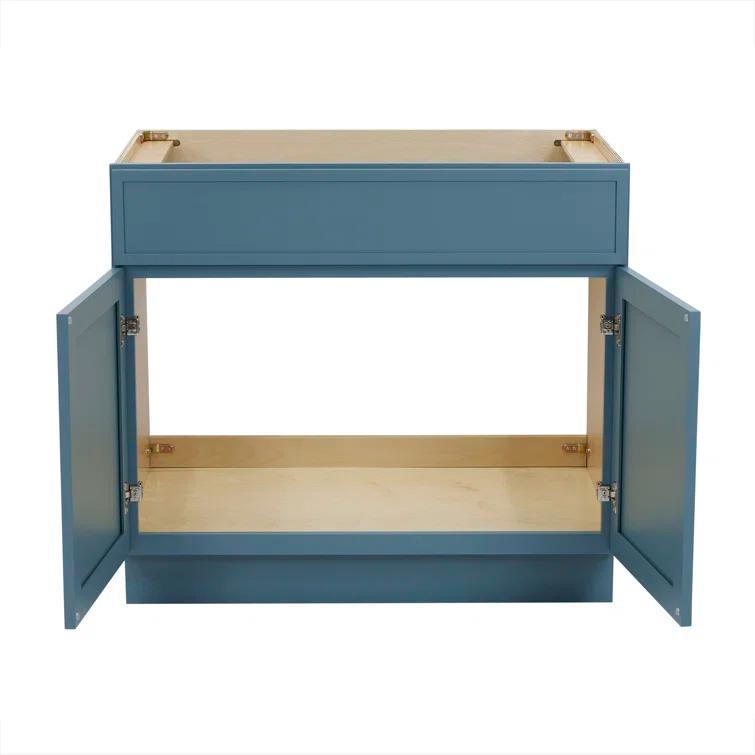 36" W Birch Plywood Freestanding Single Base Storage Cabinet with Soft Close Door