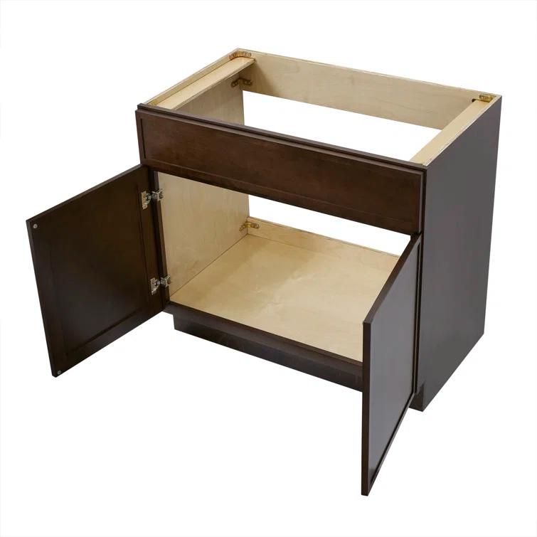 36" W Birch Plywood Freestanding Single Base Storage Cabinet with Soft Close Door