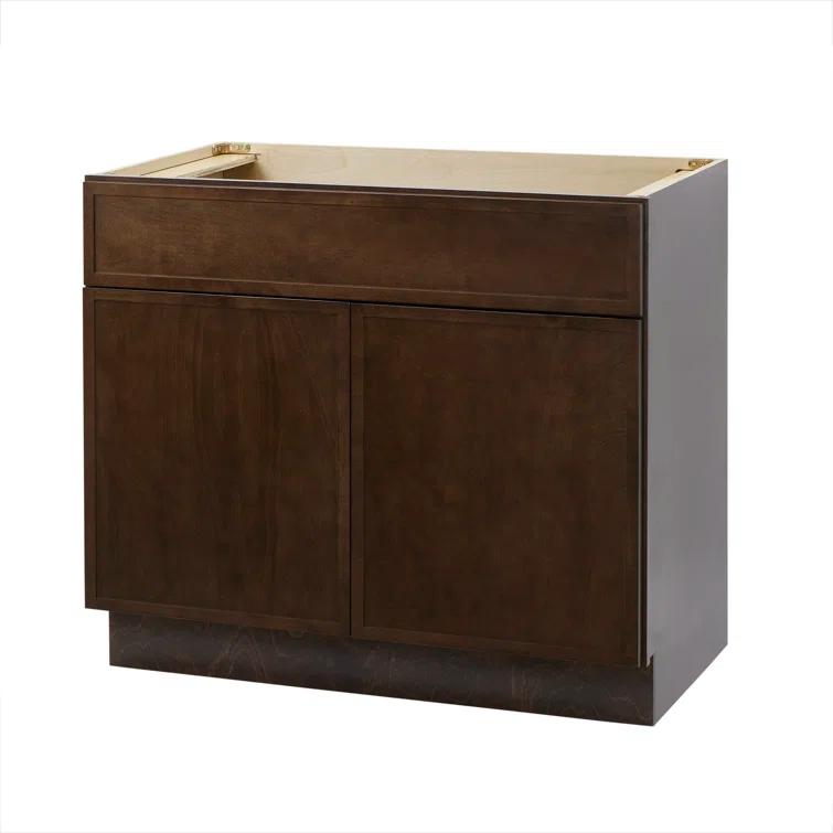36" W Birch Plywood Freestanding Single Base Storage Cabinet with Soft Close Door