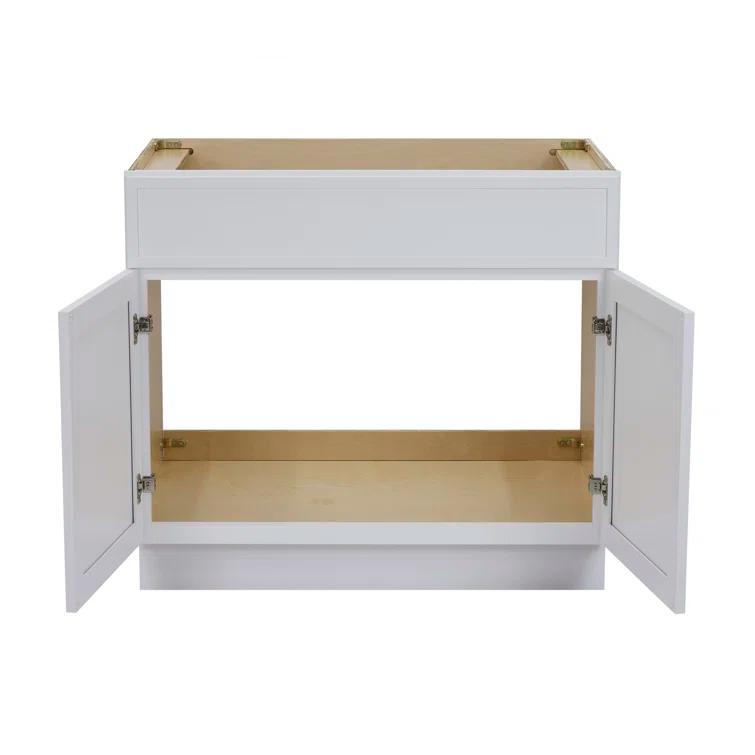 36" W Birch Plywood Freestanding Single Base Storage Cabinet with Soft Close Door