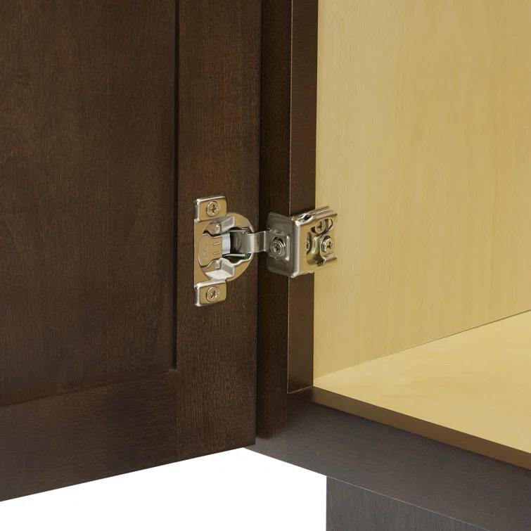 36" W Birch Plywood Freestanding Single Base 2 Drawers Storage Cabinet with Soft Close Door