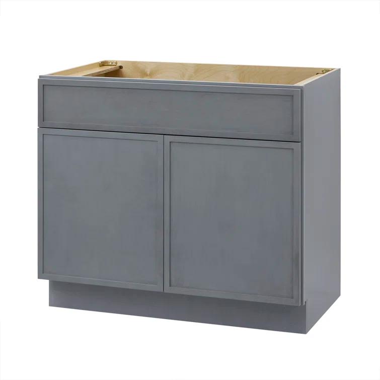 36" W Birch Plywood Freestanding Single Base Storage Cabinet with Soft Close Door