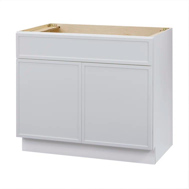 36" W Birch Plywood Freestanding Single Base Storage Cabinet with Soft Close Door
