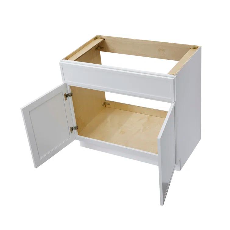 36" W Birch Plywood Freestanding Single Base Storage Cabinet with Soft Close Door