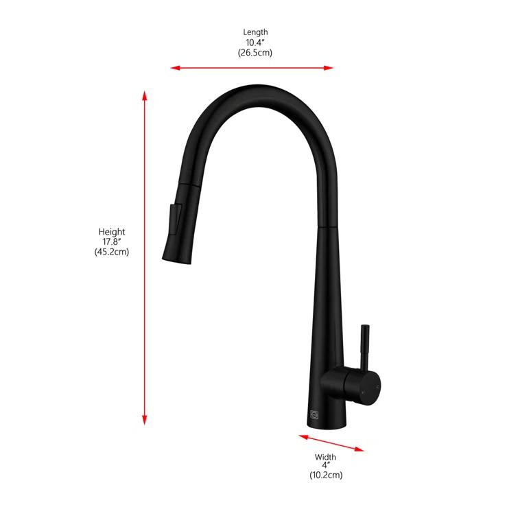 Elegant Lighting Lucas Pull Down Spray Kitchen Faucet
