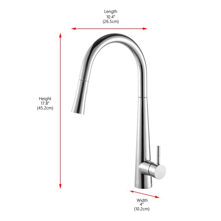 Elegant Lighting Lucas Pull Down Spray Kitchen Faucet
