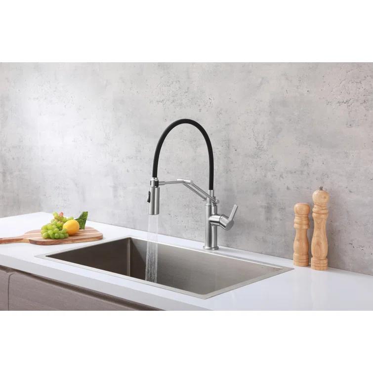 Elegant Lighting Leonardo Pull Down Spray Kitchen Faucet