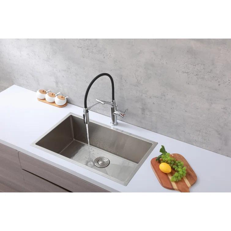 Elegant Lighting Leonardo Pull Down Spray Kitchen Faucet