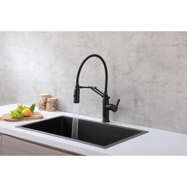 Elegant Lighting Leonardo Pull Down Spray Kitchen Faucet