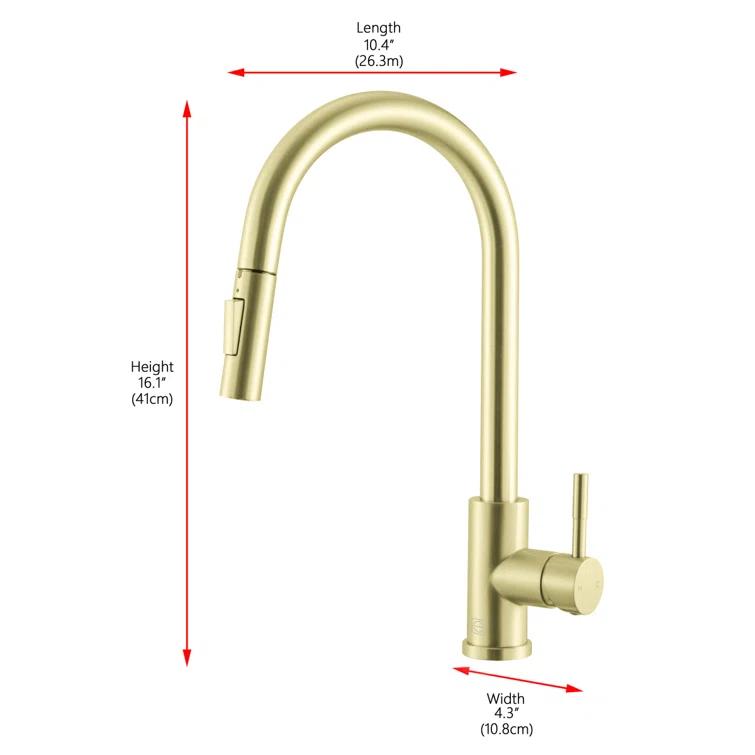Elegant Lighting Luca Pull Down Spray Touch Kitchen Faucet