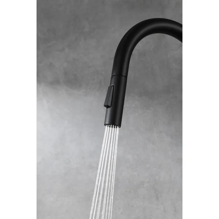 Elegant Lighting Luca Pull Down Spray Touch Kitchen Faucet