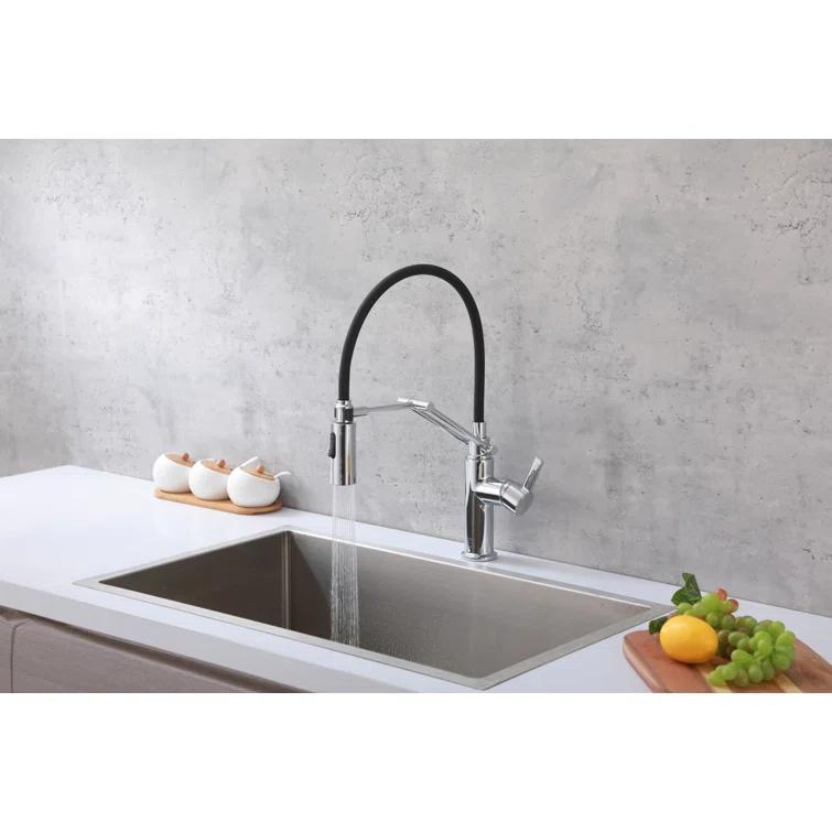 Elegant Lighting Leonardo Pull Down Spray Kitchen Faucet