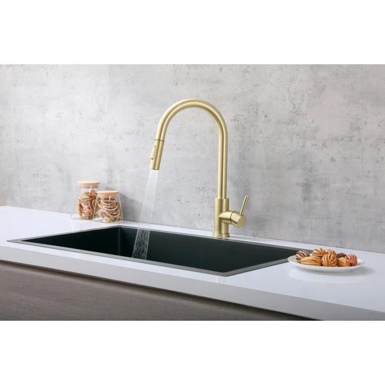 Elegant Lighting Luca Pull Down Spray Touch Kitchen Faucet