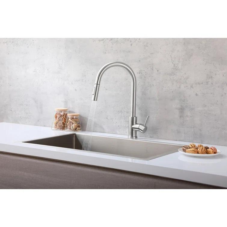 Elegant Lighting Luca Pull Down Spray Touch Kitchen Faucet