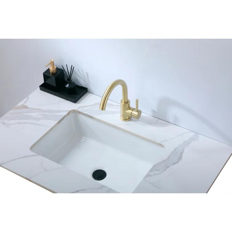 Elegant Home Living Louis Single-Hole Single-handle Bathroom Faucet FAV-1003BGD