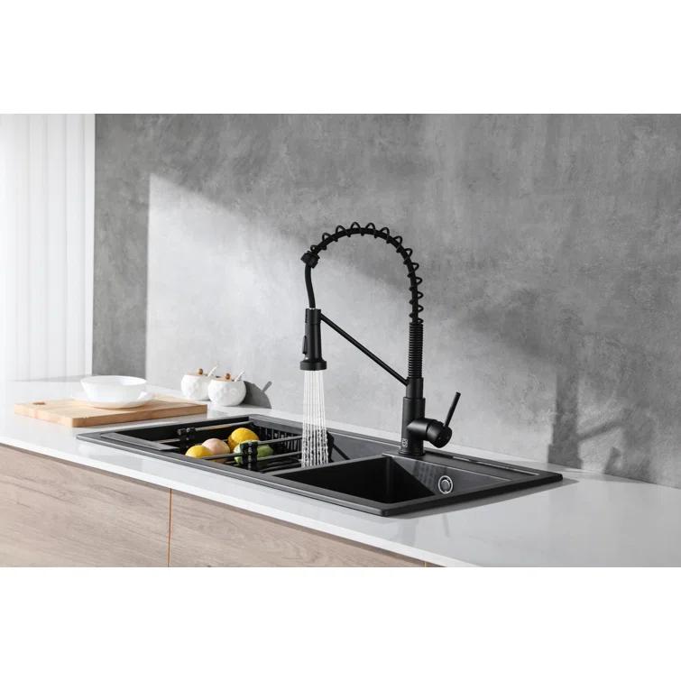 Elegant Lighting Yara Pull Down Spray Kitchen Faucet