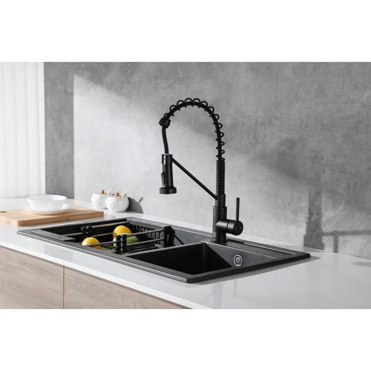 Elegant Lighting Yara Pull Down Spray Kitchen Faucet