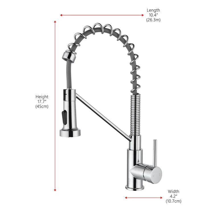 Elegant Lighting Yara Pull Down Spray Kitchen Faucet