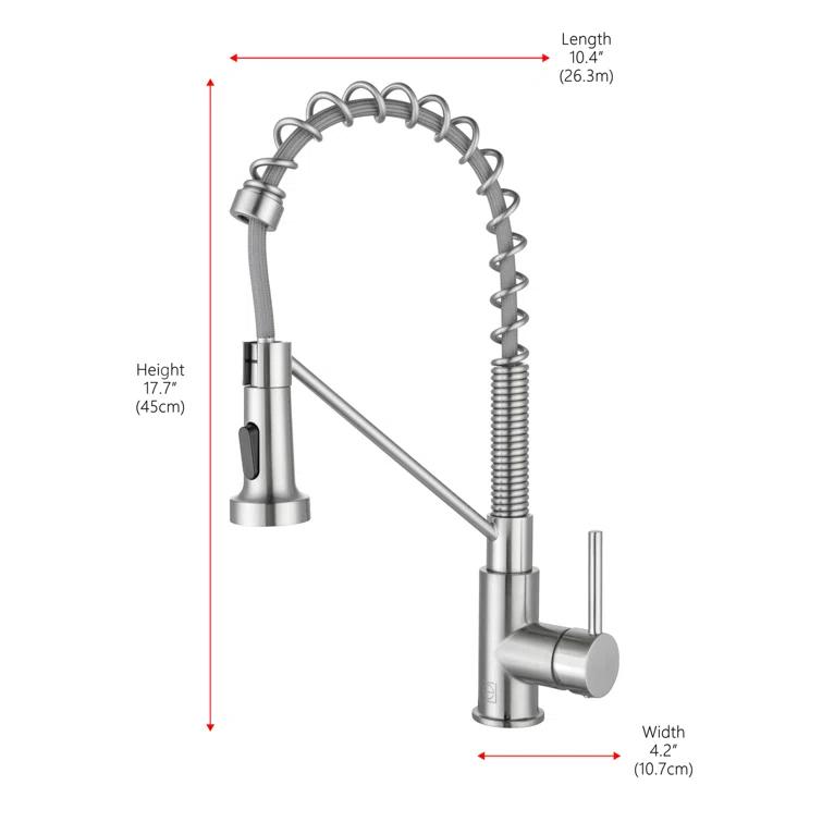 Elegant Lighting Yara Pull Down Spray Kitchen Faucet