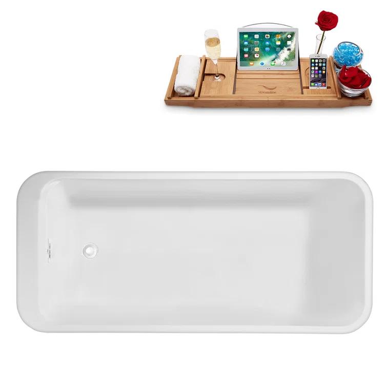 1600 mm x 729 mm Freestanding Roll Top Bathtub