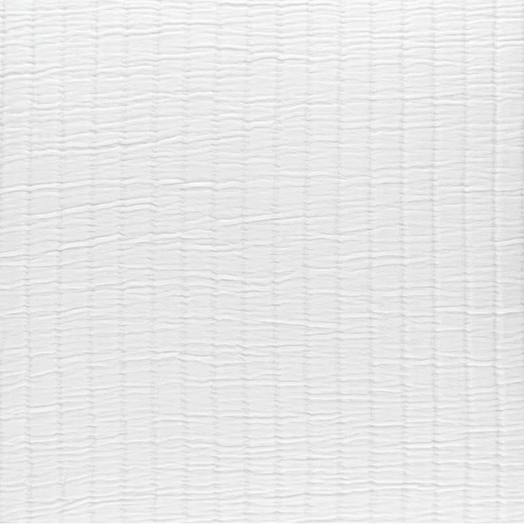 White Cotton Euro Sham with Gridlike Weave