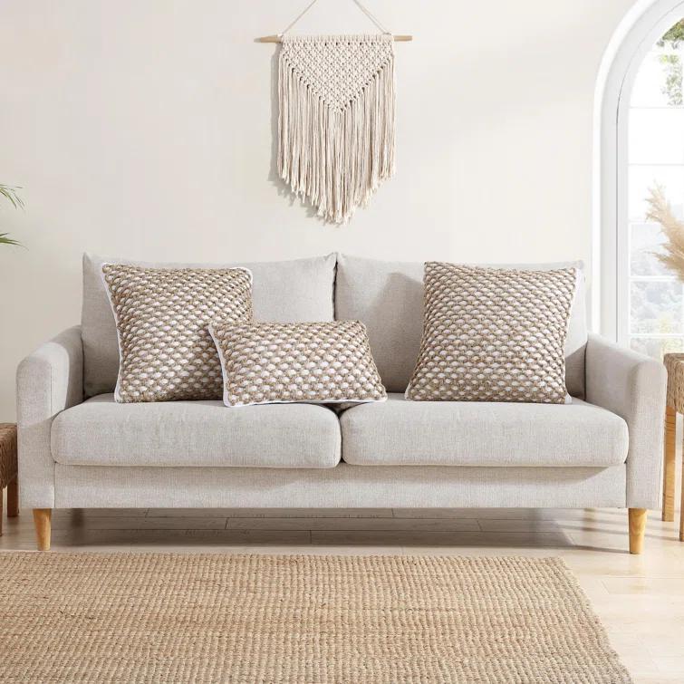 Boho Living Boho Living Jada Decorative Pillow Collection Jute/Cotton Indoor Square Throw Pillow with & Insert (Set of 2)