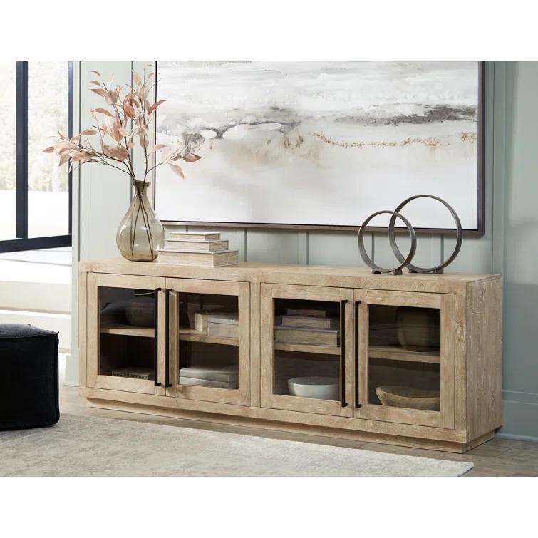 Belenburg Solid Wood 4 - Door Accent Cabinet