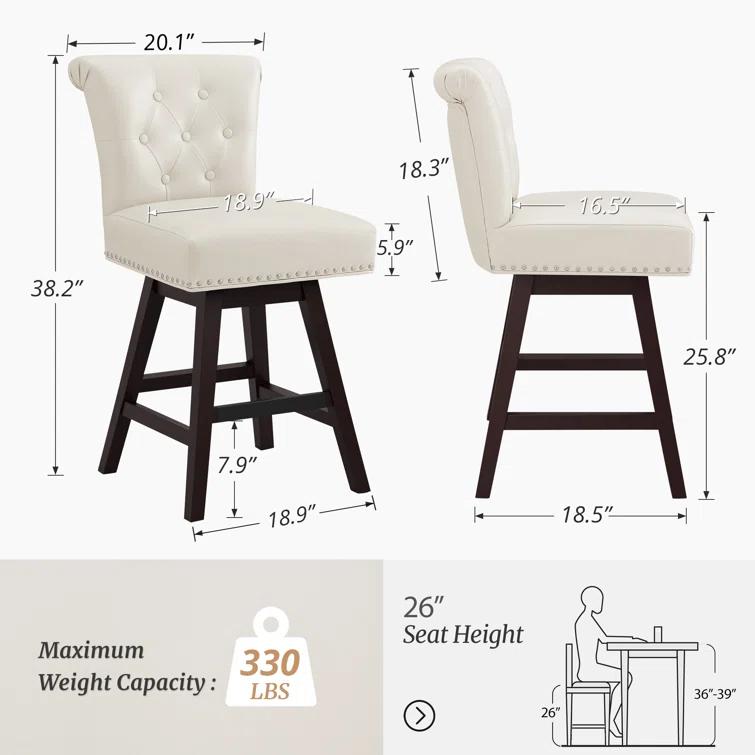Aralis Swivel 26" Counter Stool
