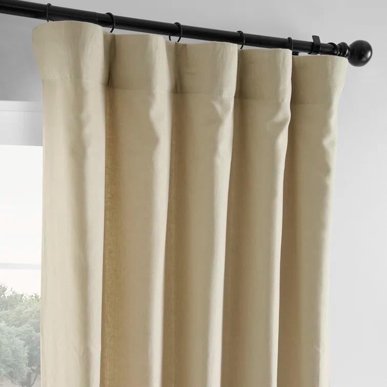 Briella French Linen Room Darkening Curtain