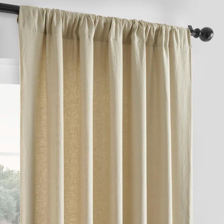 Briella French Linen Room Darkening Curtain