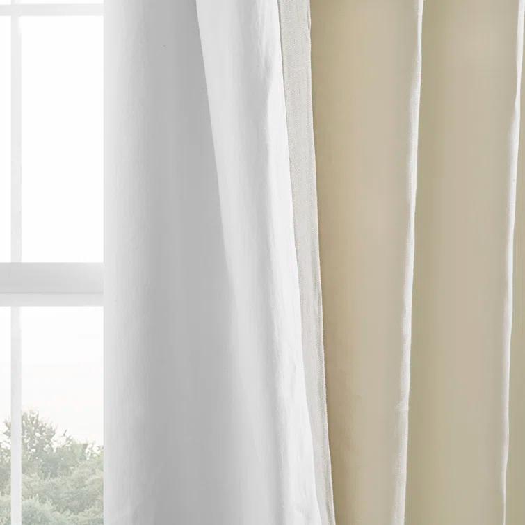 Briella French Linen Room Darkening Curtain