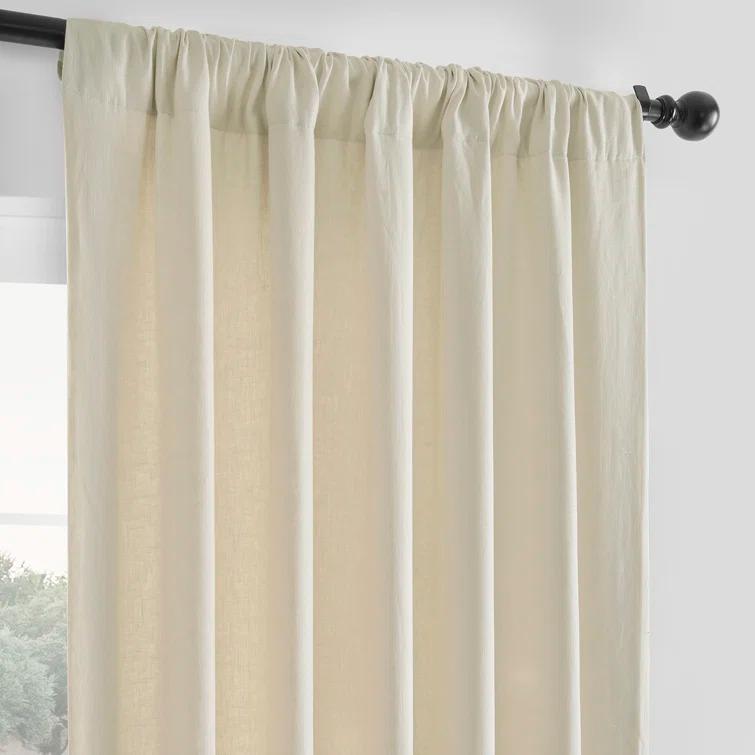 Briella French Linen Room Darkening Curtain