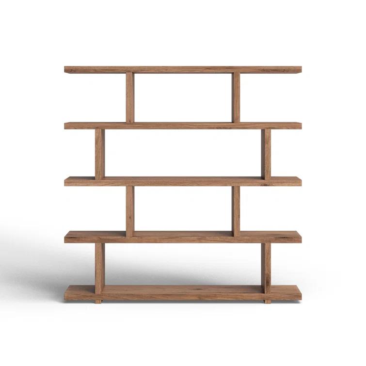 Modern Staggered Bookshelf (63")
