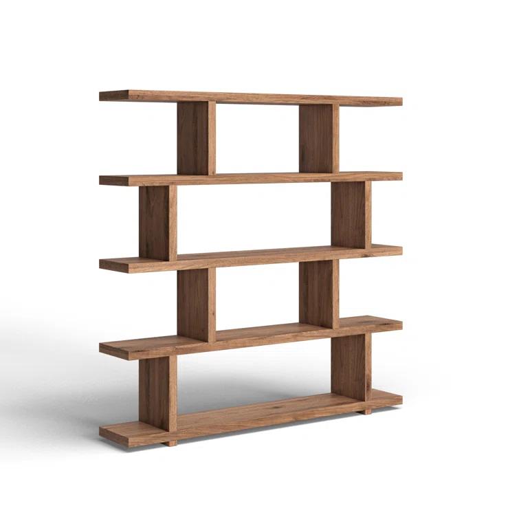 Modern Staggered Bookshelf (63")