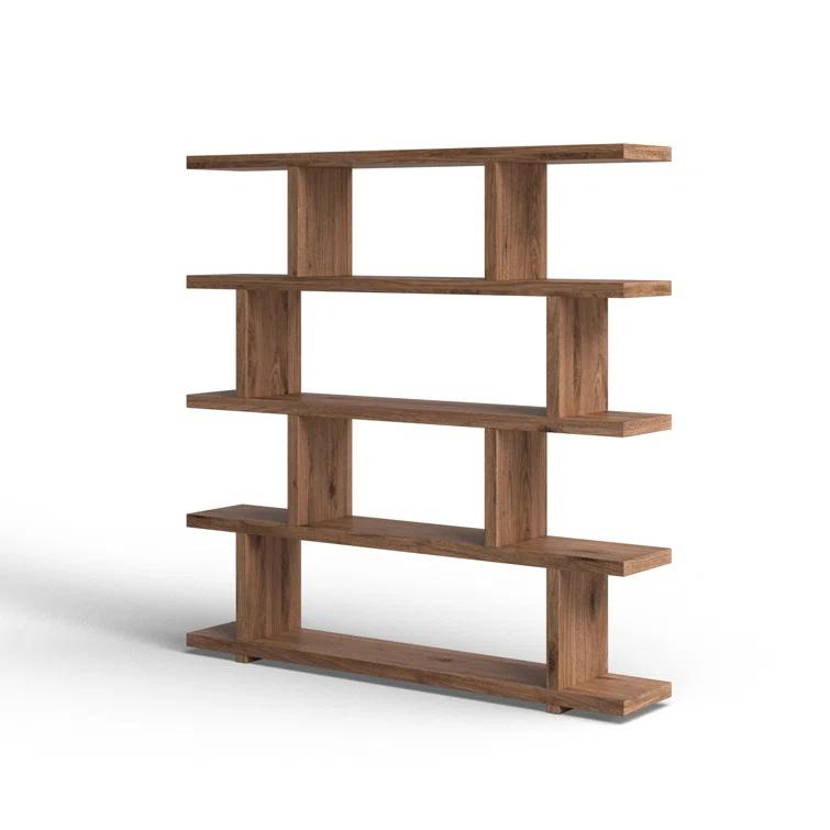 Modern Staggered Bookshelf (63")