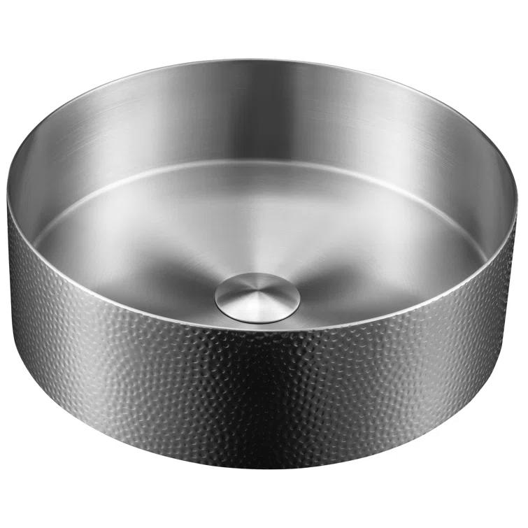 Karran Cinox 15'' Stainless Steel Circular Bathroom Sink