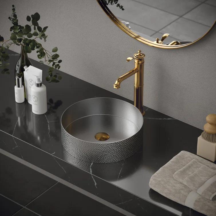 Karran Cinox 15'' Stainless Steel Circular Bathroom Sink