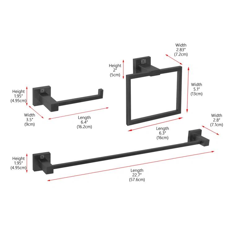 Isla 3 - Piece Bathroom Hardware Set