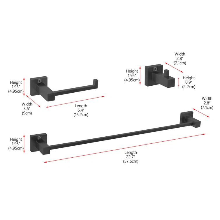 Isla 3 - Piece Bathroom Hardware Set