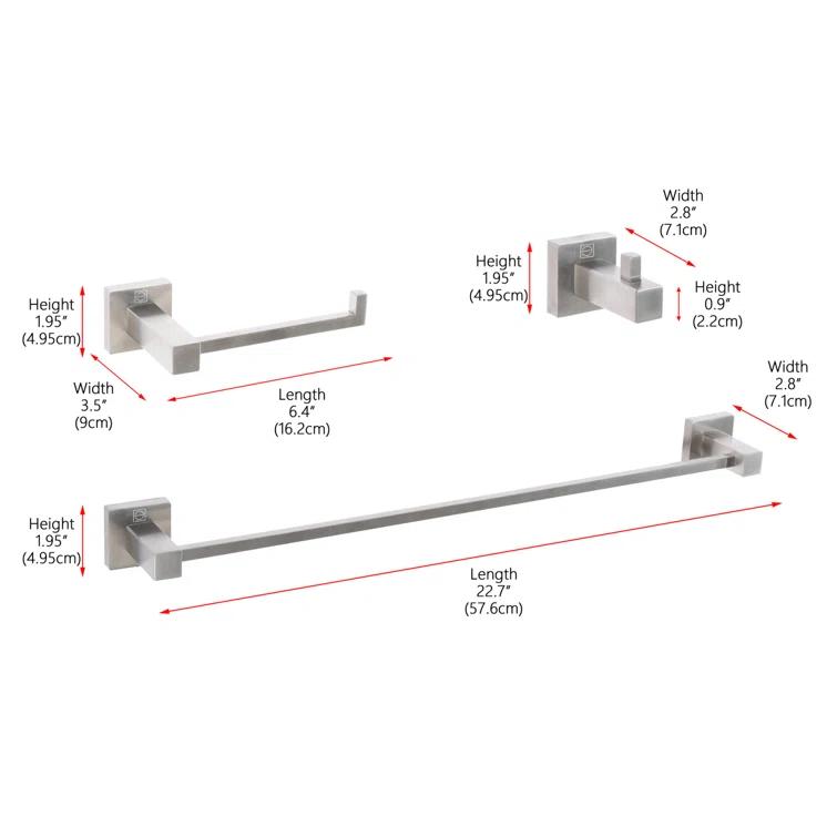 Isla 3 - Piece Bathroom Hardware Set