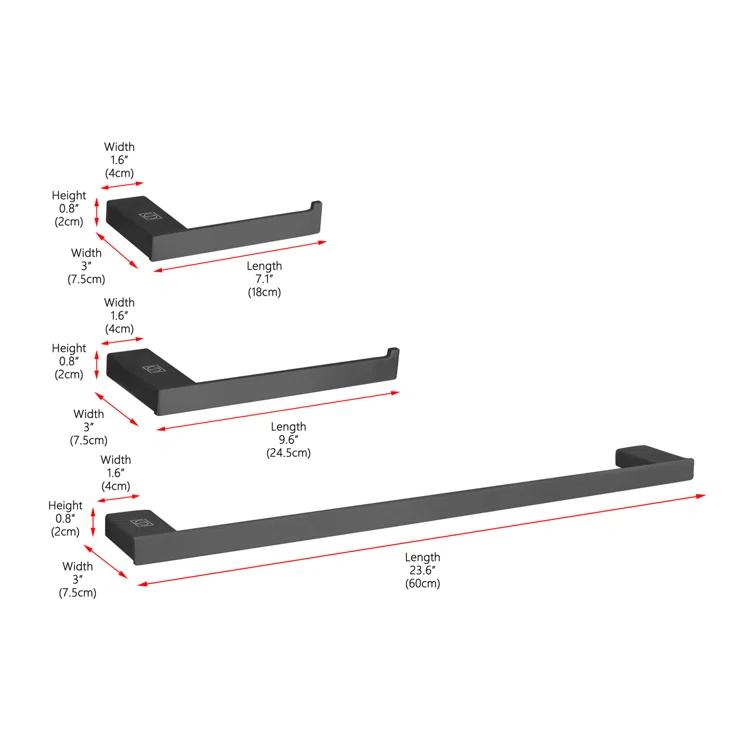 Sofia 3 - Piece Bathroom Hardware Set