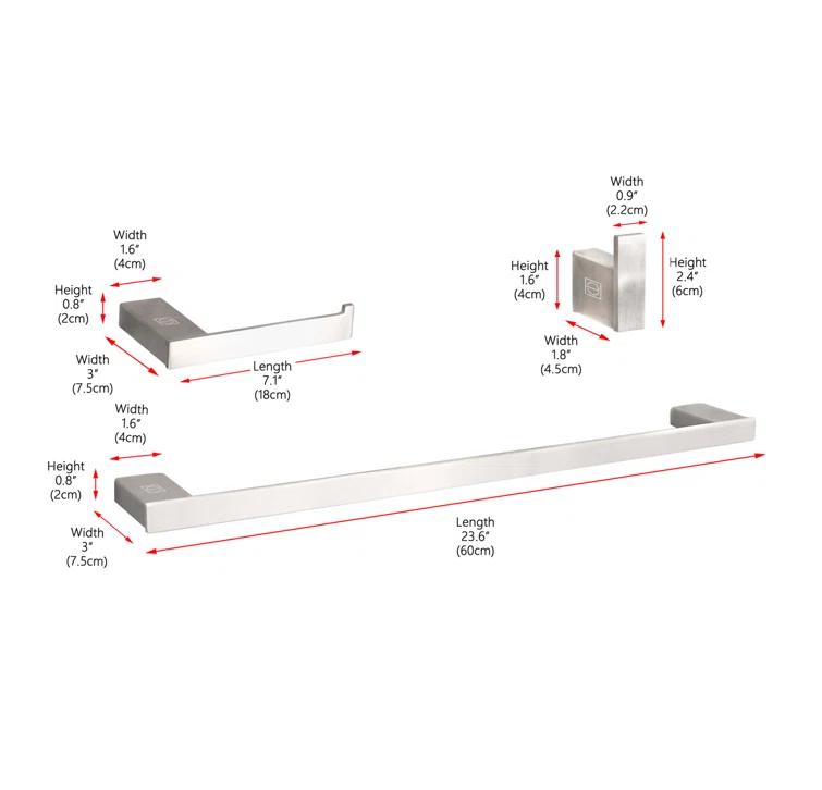 Sofia 3 - Piece Bathroom Hardware Set
