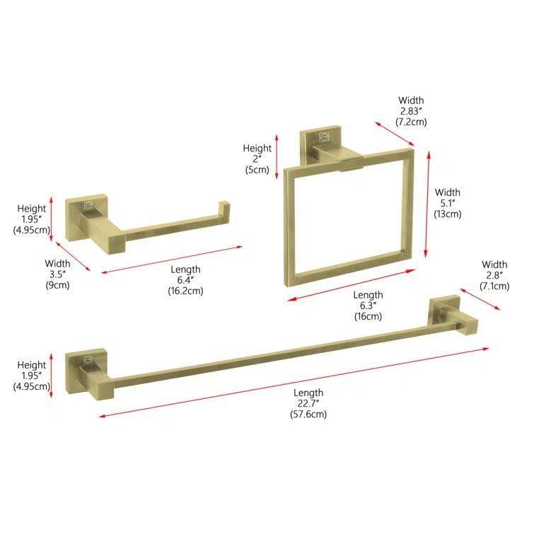 Isla 3 - Piece Bathroom Hardware Set