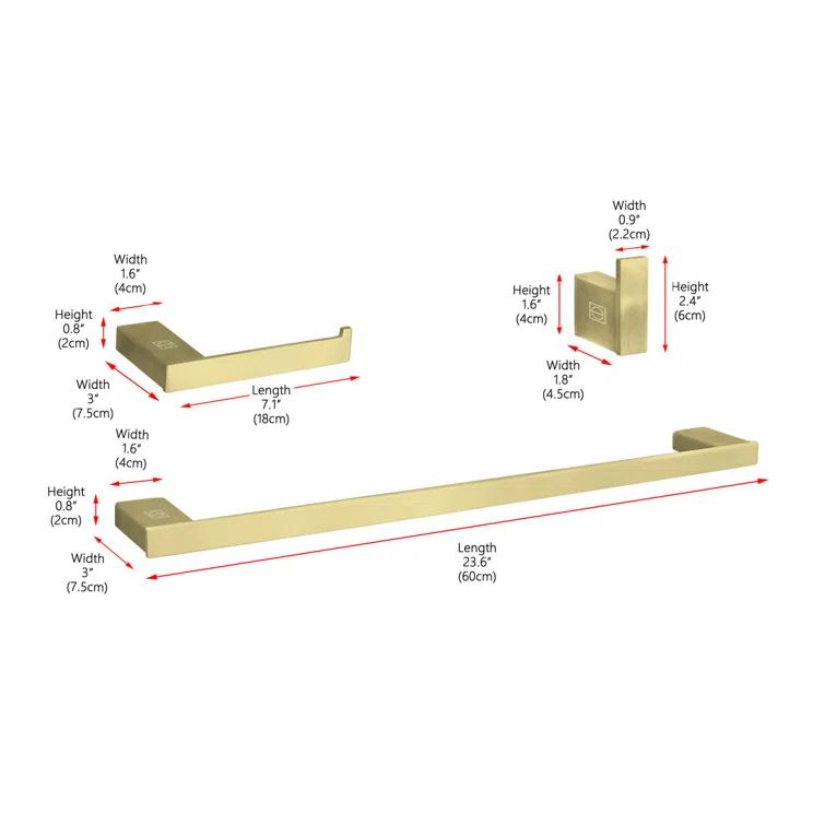 Sofia 3 - Piece Bathroom Hardware Set