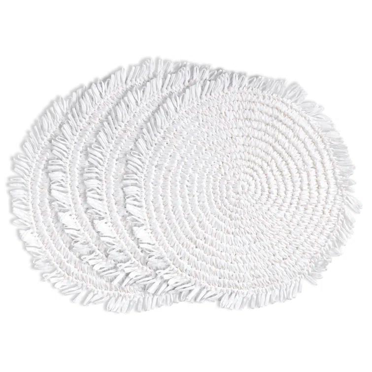 Kiri Collection 100% Paper Raffia No Pattern Round Placemat