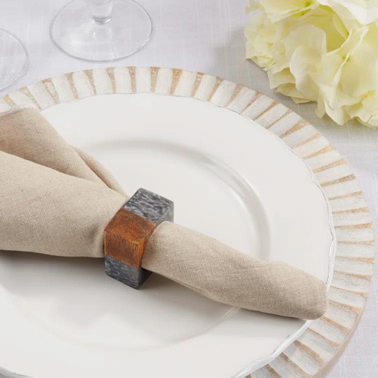 Saro Napkin Ring Collection Napkin Ring (Set of 4)