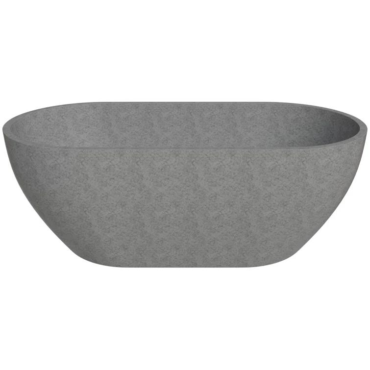 Alfi Brand ABCO59TUB 59'' x 29.5'' Soaking Stone Bathtub