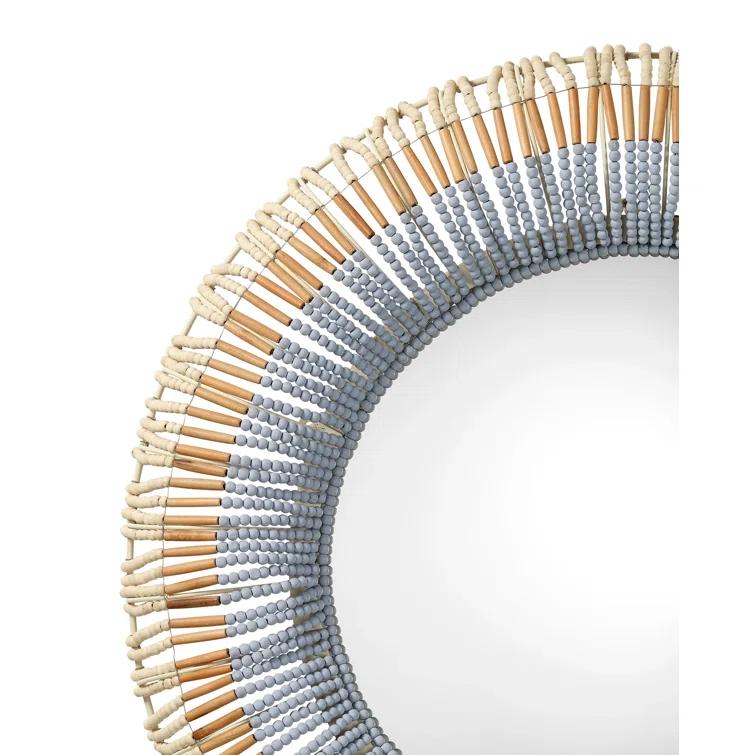 Jamie Young Company Native Solid Wood Round Wall Mirror