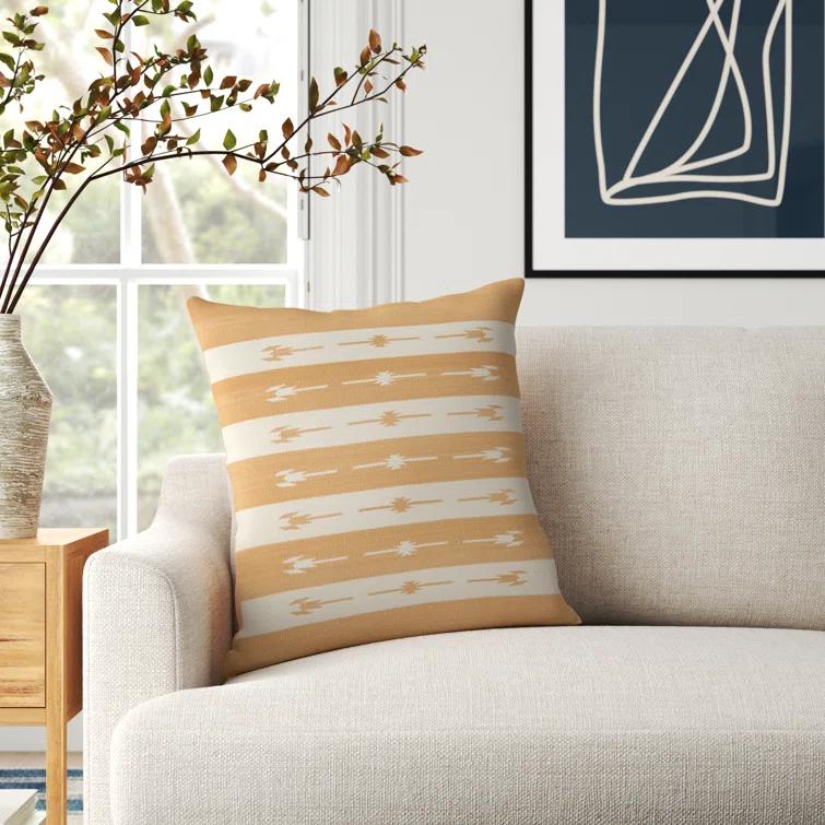 Estela Striped Cotton Throw Pillow